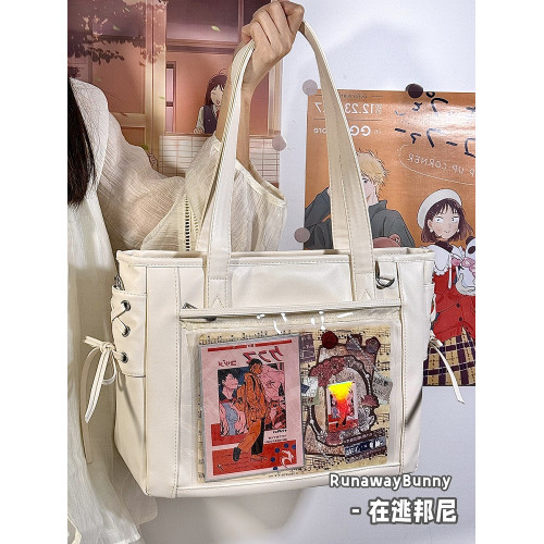 原創日系二次元絲帶痛包日常通勤百搭娃包學生10cm娃單肩斜後後背包女