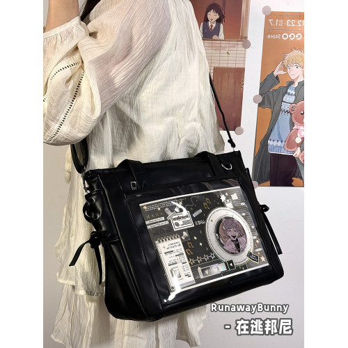 原創日系二次元絲帶痛包日常通勤百搭娃包學生10cm娃單肩斜後後背包女