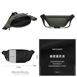 2024新款胸包多功能簡約休閒單肩包斜後後背包實用防潑水運動腰包後後背包