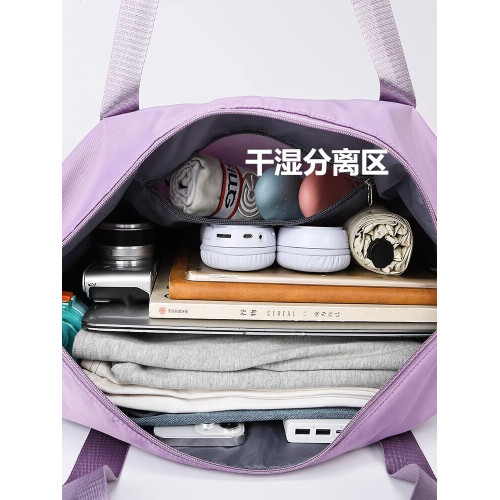 旅行袋女超大容量手提行李袋帶滑輪萬向輪折曡待産短途出差收納包