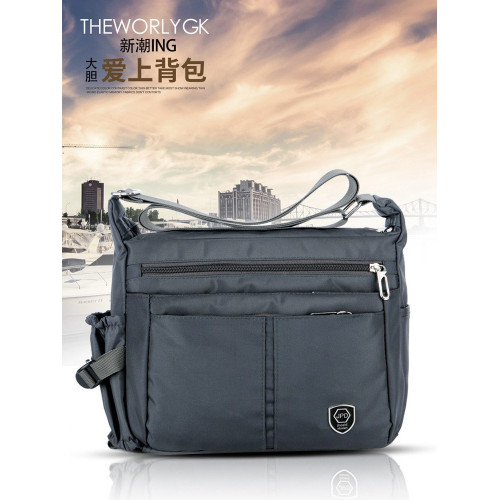 【6隔層】大容量男士斜後後背包商務旅行包防水耐磨單肩斜後後背包工具包