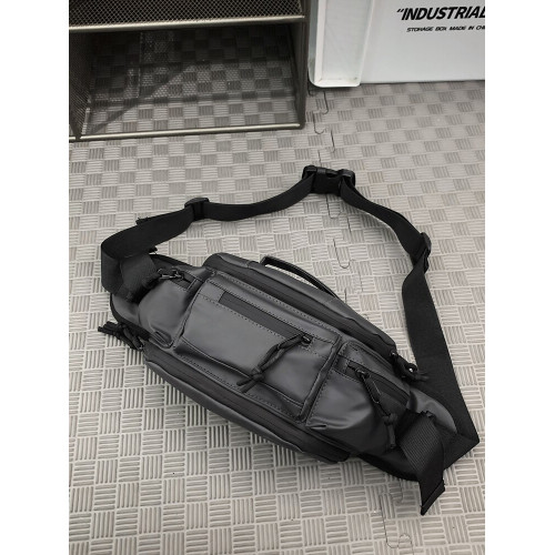 日系原宿多功能機能工裝風胸包女戶外運動腰包男簡約單肩斜後後背包