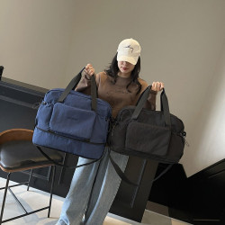 大容量短途旅行包2025新款乾濕分離運動健身包旅遊待産收納行李包