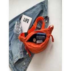 輕便尼龍帆布小包包女2025夏簡約單肩胸包斜後後背包紅