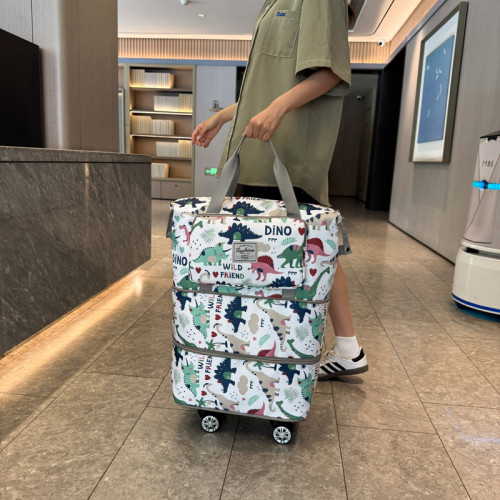大容量短途出差行李袋健身包高顔值可拆卸萬向輪旅行包登機收納包