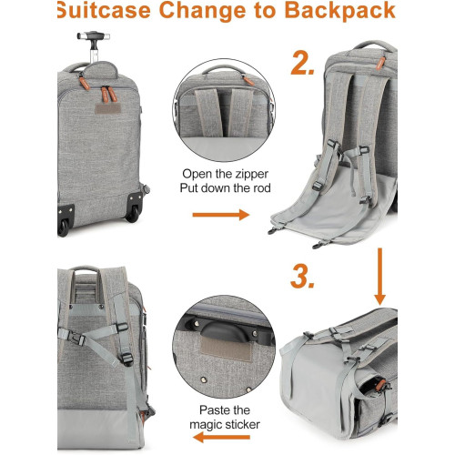 拉桿旅行袋可登機免托運雙肩後後背包學生行李包20寸大容量防水男女款