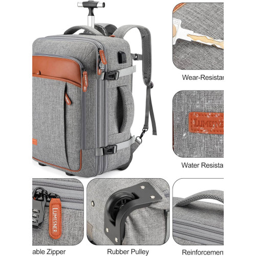 拉桿旅行袋可登機免托運雙肩後後背包學生行李包20寸大容量防水男女款