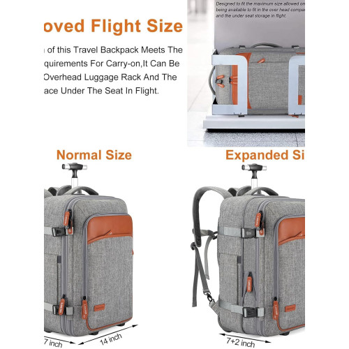 拉桿旅行袋可登機免托運雙肩後後背包學生行李包20寸大容量防水男女款