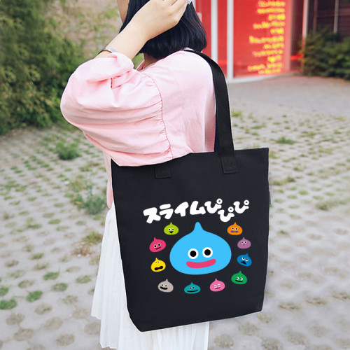 秀洛勇者鬥惡龍Slime史萊姆ns遊戯帆布包單肩斜背後後背包簡約手提袋