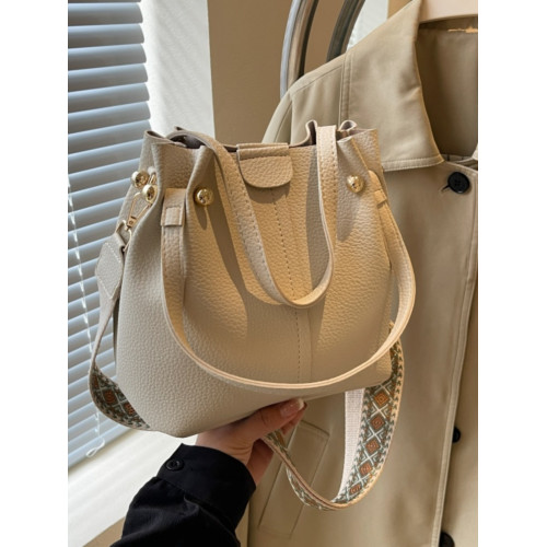 高級感包包女士2025新款時尚流行上班手拎包大容量單肩斜背水桶包