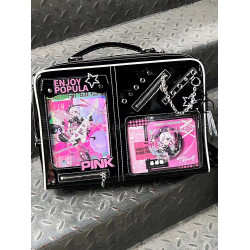 香蕉家原創設計新品奇跡櫥窗雙痛窗可娃可痛痛包大食量斜背電腦包