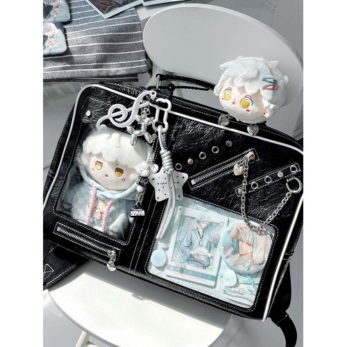 香蕉家原創設計新品奇跡櫥窗雙痛窗可娃可痛痛包大食量斜背電腦包