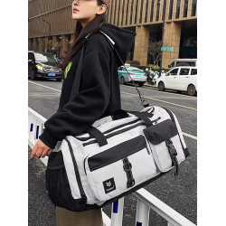 大容量運動包手提斜背健身包男士旅行包女輕便雙肩後後背包滑雪行李包