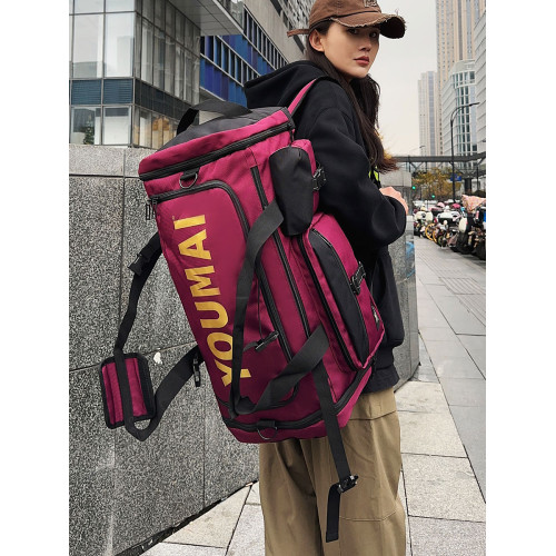 大容量運動包手提斜背健身包男士旅行包女輕便雙肩後後背包滑雪行李包