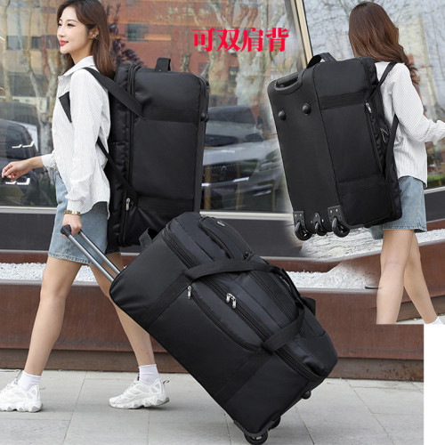 超大容量搬家拉桿包行李袋旅行包棉被包防水可擴展拉桿箱包帶輪子