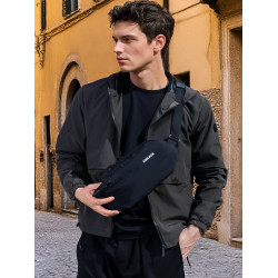 男士斜後後背包潮流胸包輕便機車騎行小後後背包女簡約運動腰包單肩包通勤