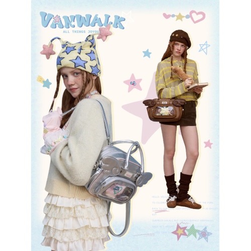 VANWALK幸運星 品牌原創少女中小食量吧唧痛包書包日常通勤雙肩包 VANWALK幸運星 品牌原創少女中小食量吧唧痛包書包日常通勤雙肩包