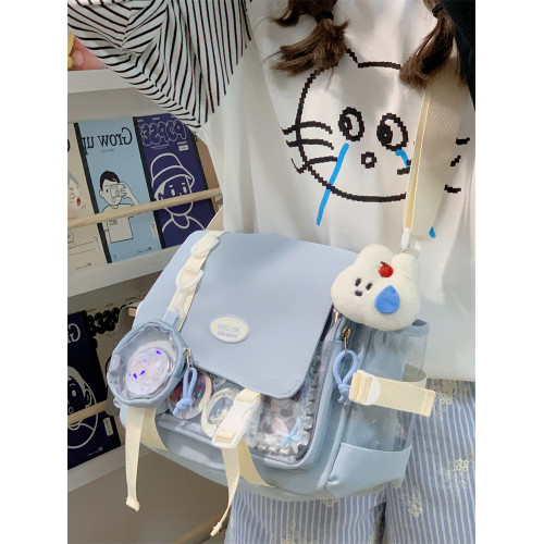 包包學生黨二次元斜後後背包女初中學生高顔值單肩挎包通勤補習袋痛包