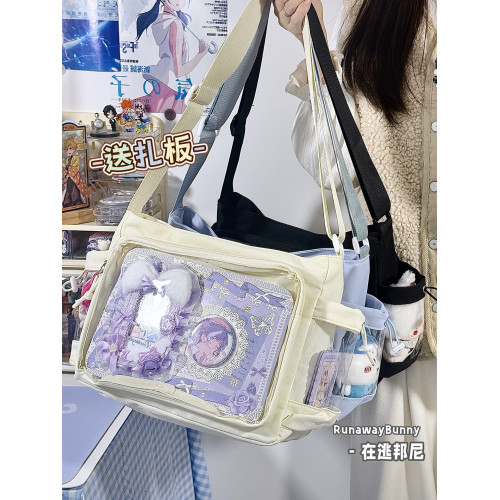 原創日常基礎款透明穀子吧唧痛包校園百搭10cm15cm娃包二次元斜背 原創日常基礎款透明穀子吧唧痛包校園百搭10cm15cm娃包二次元斜背