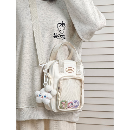 日系可愛小食量痛包女學生單肩斜背兩用包吧唧穀子娃包出行小後後背包