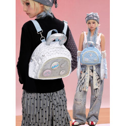 LOLA DESIGN修狗雙肩痛包 二次元吧唧後後背包女曬娃漫展學生穀子書包