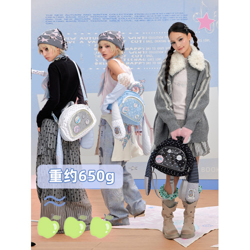 LOLA DESIGN修狗雙肩痛包 二次元吧唧後後背包女曬娃漫展學生穀子書包