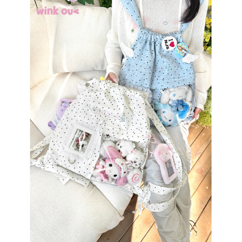 winkouv抽繩外出小痛包雙肩後後背包追星小食量日常10cm娃包可愛書包