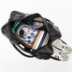 旅行包男款大容量斜背手提皮質防水行李包女高級感運動遊泳健身包