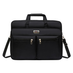 牛津布20寸男士電腦單肩包韓版商務手提後後背包超大容量休閒斜後後背包