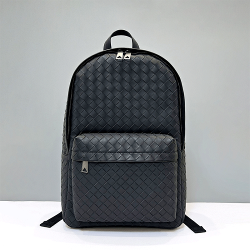 X&BV雙肩包男士後後背包真皮編織男包時尚潮流商務旅行出差大容量書包