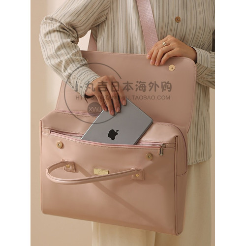 日本商務手提14寸電腦包女大容量防震筆電公文包通勤包托特包