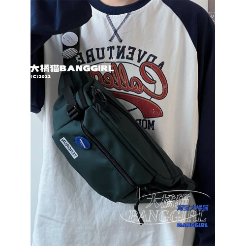 胸包男士潮流街頭斜背小後後背包女生時尚休閒日系腰包ins潮牌單肩包