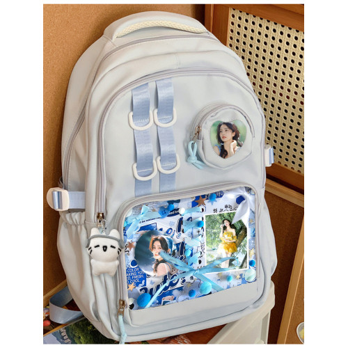 白鹿吧唧雙肩包痛包書包後後背包大容量中小學生通勤高顔值輕便百搭款