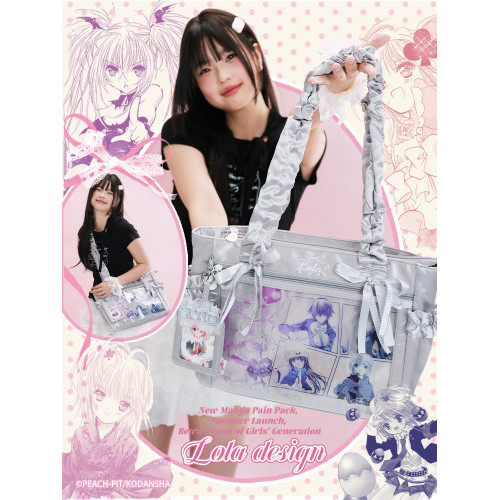 【守護甜心正版授權】LOLA DESIGN 絲帶大容量單肩痛包追星托特包