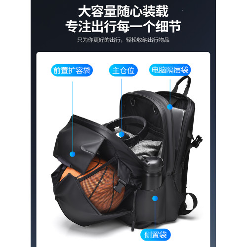 騎行雙肩包男乾濕分離防潑水電腦包機能頭盔包休閒大學高中生書包