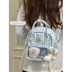 日系ins可愛少女小食量痛包娃包 斜後後背包雙肩包兩用迷你學生小後後背包