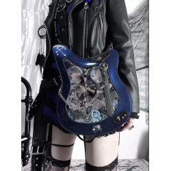 原創貝斯痛包鐳射斜背單肩寫卡包吧唧穀子紥板異形辣妹甜酷吉他包