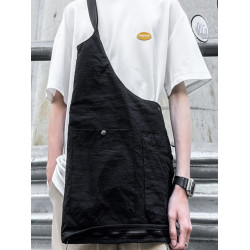 工裝美式復古多口袋無袖尼龍馬甲背心戶外機能兩用挎包外套戶外包