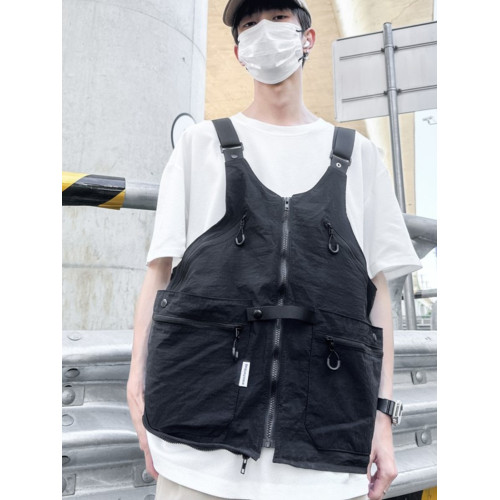 工裝美式復古多口袋無袖尼龍馬甲背心戶外機能兩用挎包外套戶外包 工裝美式復古多口袋無袖尼龍馬甲背心戶外機能兩用挎包外套戶外包