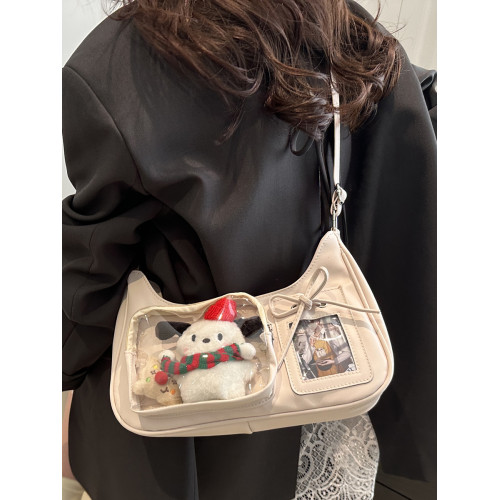 小衆設計感二次元小卡版單肩斜後後背包小食量基礎款穀子包痛包娃包女