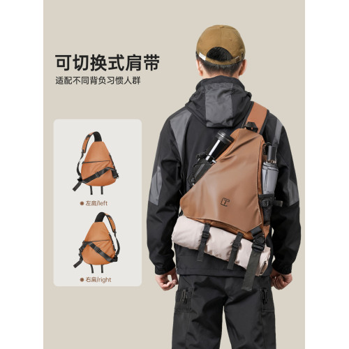 斜背弓箭包戶外徒步登山包防水斜後後背包男士後後背包男輕便單肩包騎行包