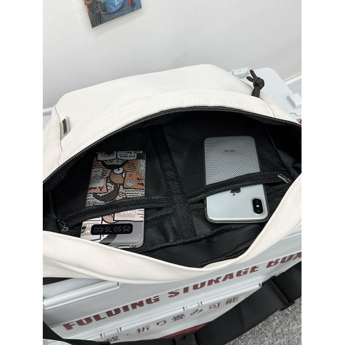 大容量胸包男生簡約純色運動後後背包男斜後後背包潮牌休閒時尚潮流單肩包