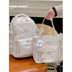 大容量手提袋日系ins百搭單肩包大學生上課通勤手拎補習袋帆布包