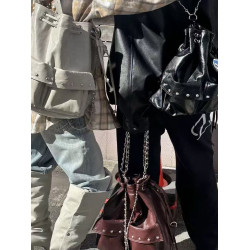 4月末deinet 韓國設計師品牌 25春季新款 多背式鏈條鉚釘設計後後背包