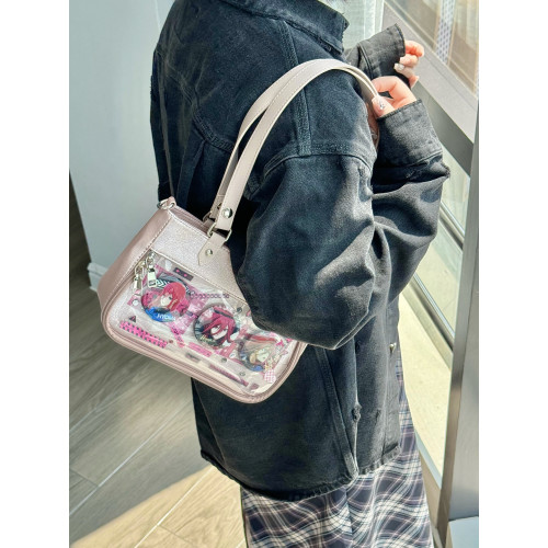 Baachoo原創小食量斜背單肩日常通勤閃閃pu皮質腋下痛包 Baachoo原創小食量斜背單肩日常通勤閃閃pu皮質腋下痛包