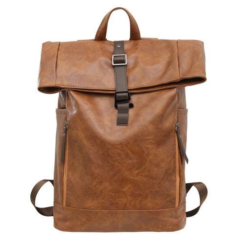 高級感復古雙肩包男新款時尚百搭潮牌休閒後後背包女學生電腦旅行書包