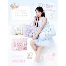 RosyPosy柔設原創痛包大容量追星外出單肩高顔值藍色紫色斜背娃包