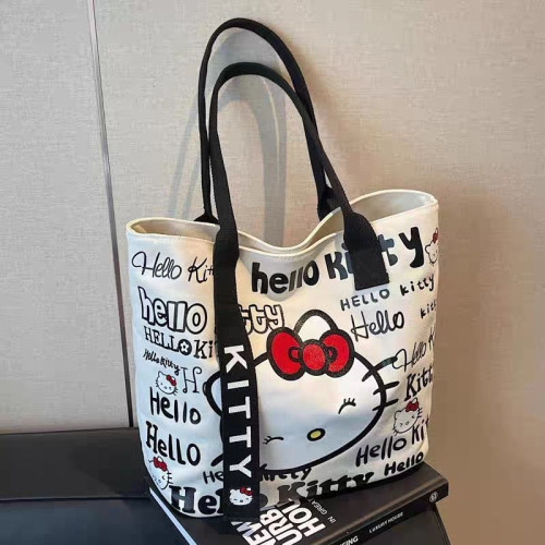 kt托特包hellokitty卡通帆布包時尚手提袋可愛通勤百搭單肩大容量