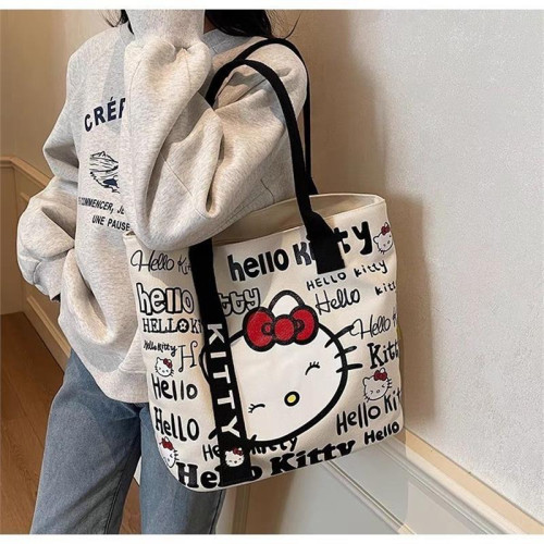 kt托特包hellokitty卡通帆布包時尚手提袋可愛通勤百搭單肩大容量