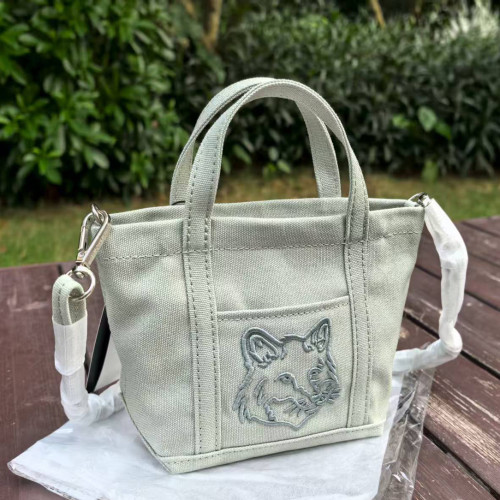 夏季新品 法國狐狸MAISON大膽玩色復古時尚迷你托特包 可手提斜背